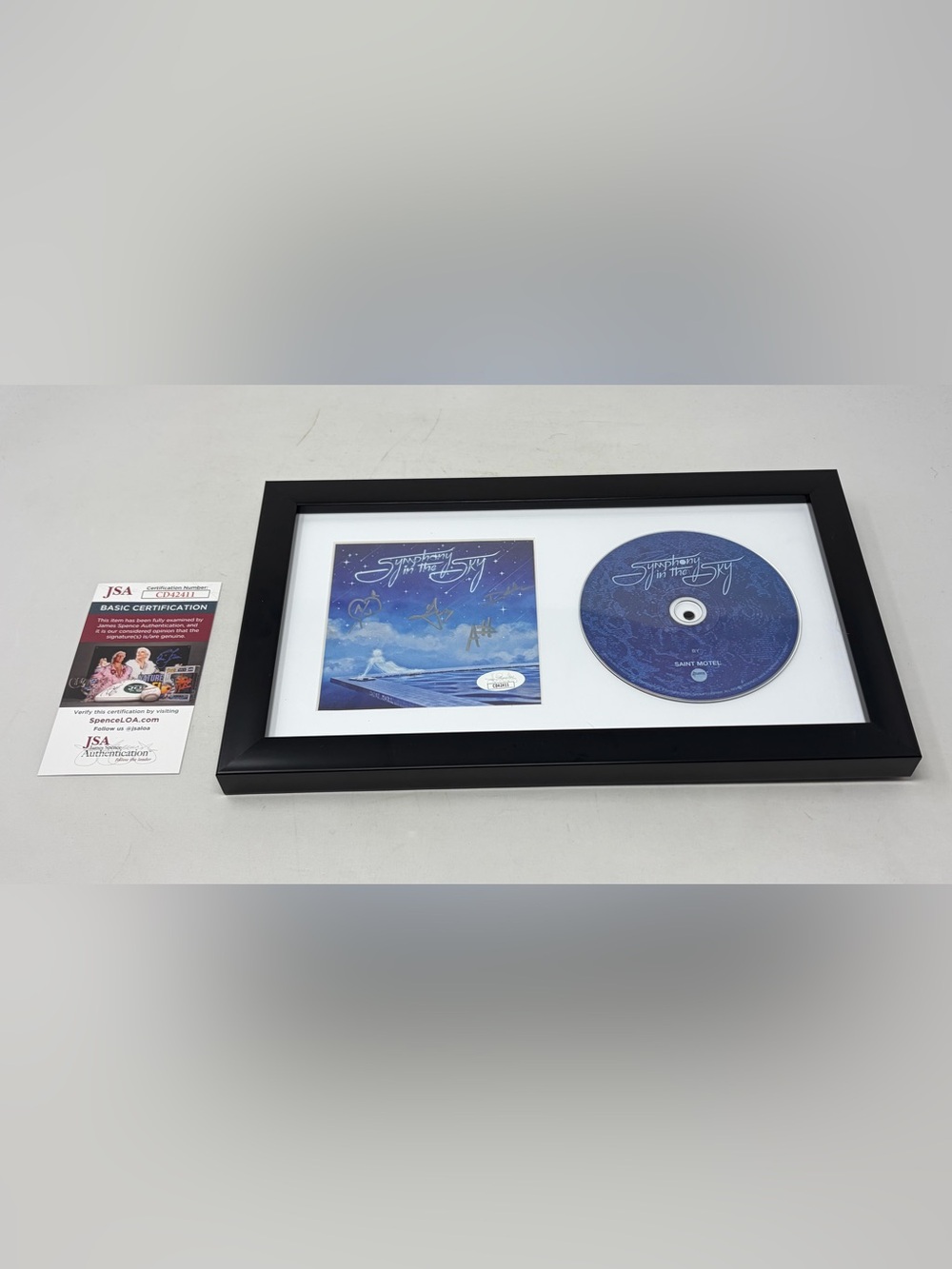 Saint Motel signed Symphony In The Sky CD Booklet‎ Framed JSA COA